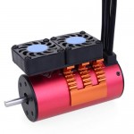 [DETAILS TECH] 36mm Alu RC Car Twins Motor Cooling Fan with Heatsink 603040MM (Orange)
