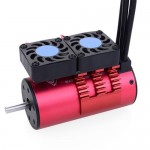 [DETAILS TECH] 36mm Alu RC Car Twins Motor Cooling Fan with Heatsink 603040MM (Red)