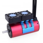 [DETAILS TECH] 36mm Alu RC Car Twins Motor Cooling Fan with Heatsink 603040MM (Blue)