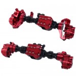 [DETAILS TECH] Aluminum Alloy Front Axle and Rear Axle for 1:10 TRX4 RC Crawler Car (Red) 2pcs