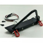 [DETAILS TECH] Front Bumper with Light for TRX-4 1/10 RC Crawler Car Parts (Black)