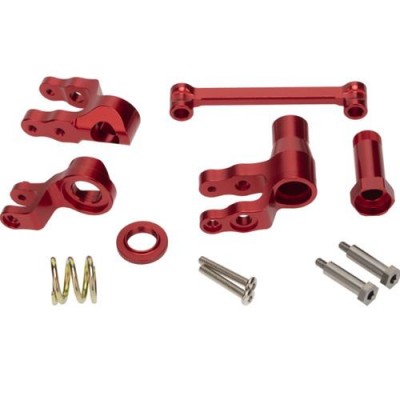 [˾ũ] DTMAXX004 [DETAILS TECH] 1/10 Traxxas MAXX Aluminum Steering Bell Crank Set (Red)