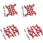 [DETAILS TECH] 1/10 Traxxas MAXX Aluminum Lower And Upper Suspension Arms 4 Sets (Red)