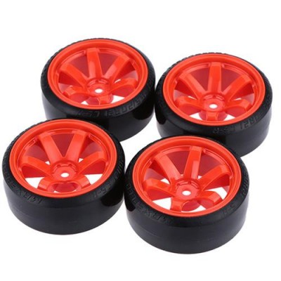 [˾ũ] DTHW00004C [DETAILS TECH] (4PC, Ѵ) 1/10 Drifting Car Wheel Set (Red)