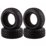 [DETAILS TECH] (4PC, Ѵ) 1/10 On Road Rubber Pull Tyres 4pcs/set (Black)