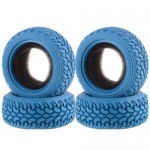 [DETAILS TECH] (4PC, Ѵ) 1/10 On Road Rubber Pull Tyres 4pcs/set (Blue)