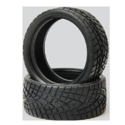 [˾ũ] DTOW03013A [DETAILS TECH] (4PC, Ѵ) 1/10 On Road Black Series Rubber Pull Tyres 4pcs/set (Cross Line)