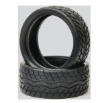 [DETAILS TECH] (4PC, Ѵ) 1/10 On Road Black Series Rubber Pull Tyres 4pcs/set (Wave Line)