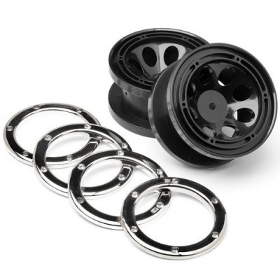[˾ũ] MV25012 [MAVERICK] MV25012 Wheels w/Gunmetal Beadlocks 2pcs (Scout RC)