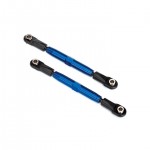 [Traxxas] AX3643X Camber links, front (TUBES blue-anodized, 7075-T6 aluminum, stronger than titanium) (83mm) (2)/ rod ends (4)/ aluminum wrench (1) (2579 3x15 BCS (4) required for installation)