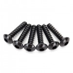 [Traxxas] AX8299 Screws, 2.6x12mm button-head, self-tapping (hex drive) (6)