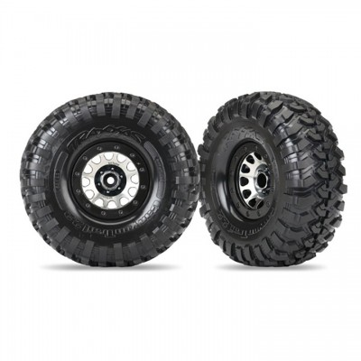 [�˾���ũ] AX8172 [Traxxas] AX8172 Tires and wheels, assembled (Method 105 2.2 black chrome beadlock wheels, Canyon Trail 5.3x2.2 tires, foam inserts) (1 left, 1 right)