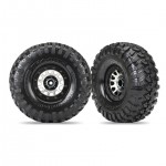 [Traxxas] AX8172 Tires and wheels, assembled (Method 105 2.2 black chrome beadlock wheels, Canyon Trail 5.3x2.2 tires, foam inserts) (1 left, 1 right)