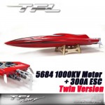 TFL RED MAMBA Ariane 1310mm Rc Boat Twin Drive (5684 1000KV Motor 300A ESC x 2set)
