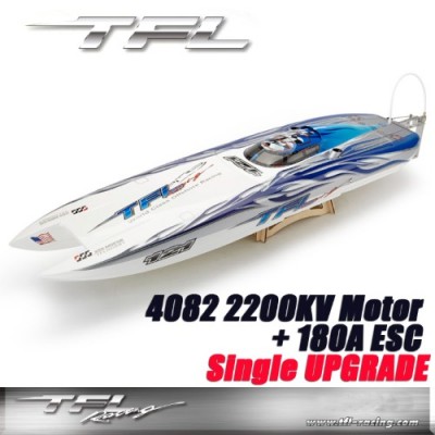 ¾Ë¾¾¹ðÅ© TFL Genesis Rc Boat : White & Blue : Single Drive V3 (4082 2200KV Motor 180A ESC)