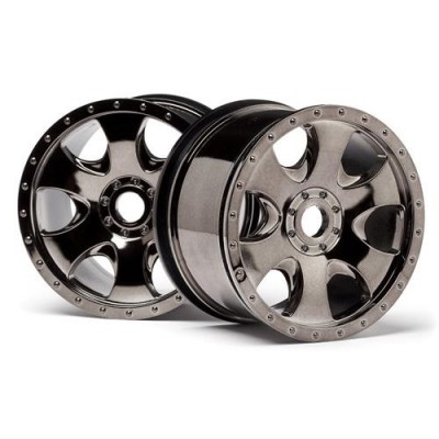 [˾ũ] 105801-HPI [HPI] #105801 - WARLOCK WHEEL BLACK CHROME (83x56mm/2pcs)