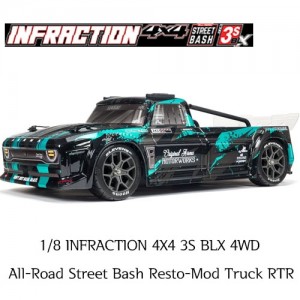 [ARRMA] 1/8 �������� 4X4 3�� �귯������ 4�� ƿ ���� RCī - ���͸�, ������ �ʿ�