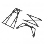 [TEAM LOSI] Rear Cage & Hoop Bar, Black: LMT Mega