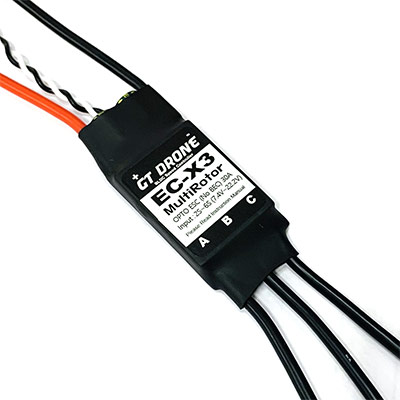 [˾ũ] EC-X3-Wired [GT-Drone] EC-X3 ESC for Multicopters (30A/OPTO/Wired/6S)