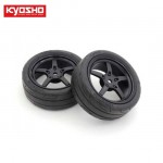 [KYOSHO] GluedTCTireFZ02(M/5-SRacingWheel/BL/2p)