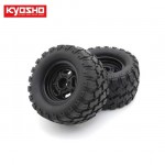 [KYOSHO] Gluedtirewheel(MAD WAGON VE/Black/2pcs)