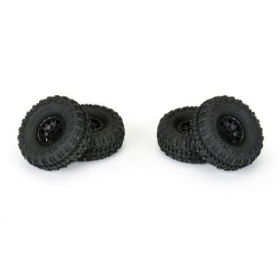 [˾ũ] PRO1020910 [PROLINE-RACING] 10209-10 1/24 Trencher Fr/Rr 1.0 Tires Mounted 7mm Black Impulse (4): SCX24