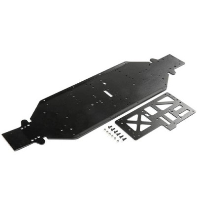 [�˾���ũ] LOS251090 [TEAM LOSI] Chassis w/Brace, 4mm Black: DBXL-E 2.0