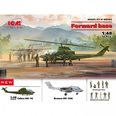 [˾ũ] BICM48303 [ICM] BICM48303 1/48 Forward Base AH-1G,OV-10A,US Pilots,Ground Personnel