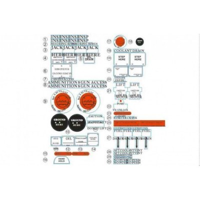 [˾ũ] FMSSU132 [FMS] 1400mm P-51D Red Tail Detailed decal sheet -  Ǹ