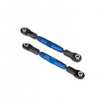 [Traxxas] AX3644X Camber links, rear (TUBES blue-anodized, 7075-T6 aluminum, stronger than titanium) (73mm) (2)/ rod ends (4)/ aluminum wrench (1) (2579 3x15 BCS (4) required for installation)