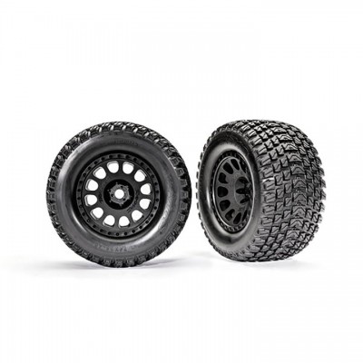 [�˾���ũ] AX7872 [Traxxas] AX7872 Tires and wheels,assembled,glued-XRT Race black wheels,Gravix tires,foam inserts-left,right