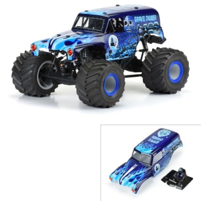 [�˾���ũ] PRO359313 [PROLINE-RACING] 3593-13 1/10 Grave Digger Ice (Blue) Painted Body Set: LMT �����Ϸ� �ٵ�