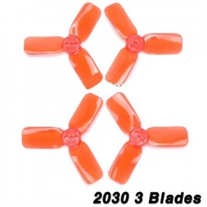 [DYS] 2030 1.5mm Hole 2 Inch 3 Blade For 1102 1104 1105 Motor (Red) - 4 Pair