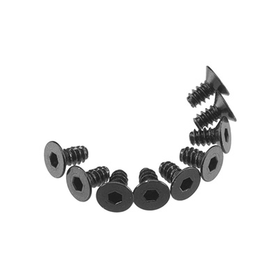 [�˾���ũ] AXIC0126 [Axial] AXA463 Hex Socket Tap Flat Head M3x6mm Black (10)