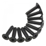 [Axial] AXA466 Hex Socket Tap Flat Head M3x12mm Black (10)