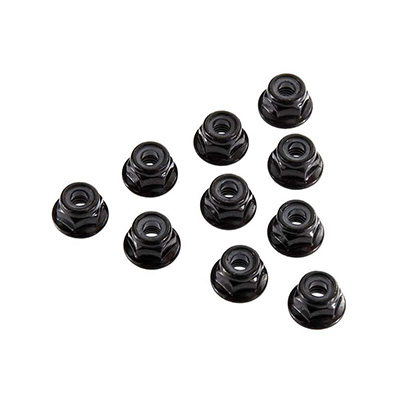 [˾ũ] AXIC3150 [Axial] AX31250 Serrated Nylon Lock Nut Black 4mm (10)