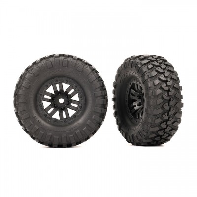 [˾ũ] AX9773 [Traxxas] AX9773 Tires & wheels, assembled (black 1.0 wheels, Canyon Trail 2.2x1.0 tires) (2)