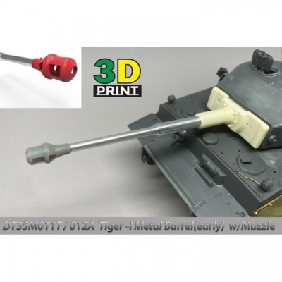 [�˾���ũ] EE35M011T [�����-�𿡳��Ͽ콺] EE35M011T 1/35 Tiger1 88mm Metal barrel (Early)_w/Mantel, Muzzle part (For Tamiya)