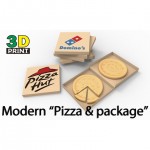 [-𿡳Ͽ콺] EE24001 1/24 Modern Pizza Box set(Paper & Resin Parts)