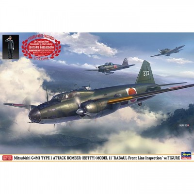 [˾ũ] BH02435 [Hasegawa] BH02435 1/72 Mitsubishi G4M1 Models 11 Inspection of Rabaul Front Line w/Figure