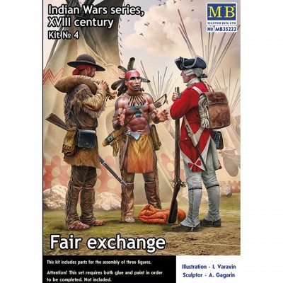 [˾ũ] CM35222 [MasterBox] CM35222 1/35 Indian Wars Series, XVIII century Kit No. 4. Fair exchange