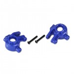 [Traxxas] AX9037X Steering blocks, extreme heavy duty, blue (left & right)/ 3x20mm BCS (2)