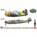 [Hasegawa] BH02439 1/72 B-239 Buffalo & Messerschmitt BF109G-6 Juutilainen w/Figure