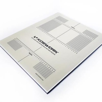 [˾ũ] KOS18005SET [KOSWORK] 1/10 & 1/8 Buggy & On-Road Car Extra Lightweight Pit Setup Board 400x480mm (w/Plastic Decal)