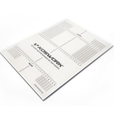 [˾ũ] KOS18007SET [KOSWORK] 1/10 Sedan/Touring On-Road Car Extra Lightweight Pit Setup Board Set 300x400mm (w/Plastic Decal)