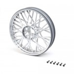 [TEAM LOSI] Front Wheel Set, Satin Chrome: Promoto-MX