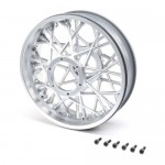 [TEAM LOSI] Rear Wheel Set, Satin Chrome: Promoto-MX