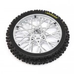 [TEAM LOSI] Dunlop MX53 Front Tire Mounted, Chrome: PM-MX