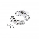 [TEAM LOSI] Aluminum Triple Clamp Set, Silver: Promoto-MX