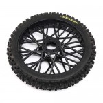 [TEAM LOSI] Dunlop MX53 Front Tire Mounted, Black: Promoto-MX